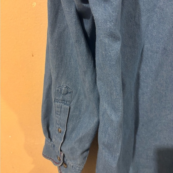 COPY - Dominion apparel embroidered school house bus vintage Jean shirt XL - Picture 9 of 9